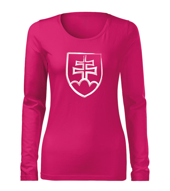 DRAGOWA Slim Women's Long Sleeve T-Shirt Slovak Symbol