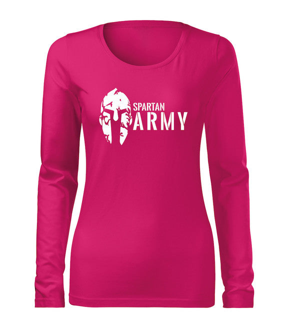 DRAGOWA Slim Women's Spartan Army Long Sleeve T-shirt