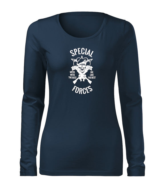 DRAGOWA Slim Women's Long Sleeve T-shirt Special Forces