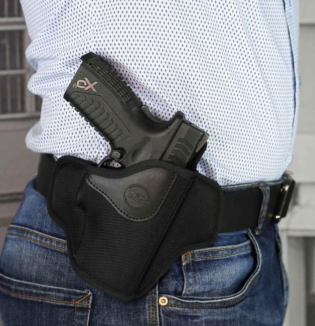 Falco Mayer OWB otvorené pancake nylonové puzdro na opasok Glock 19, čierne pravé