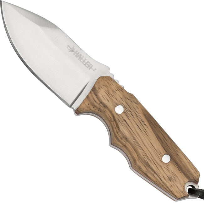 Haller Fixed Blade Knife Outdoor Zebrawood Handle
