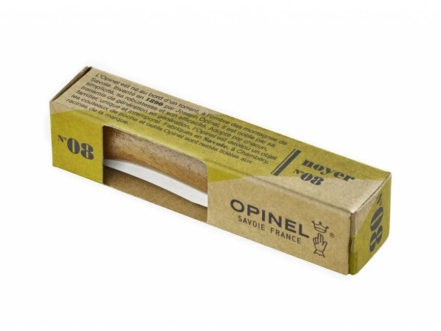 Opinel VRI N°08 Inox Folding Knife, Walnut