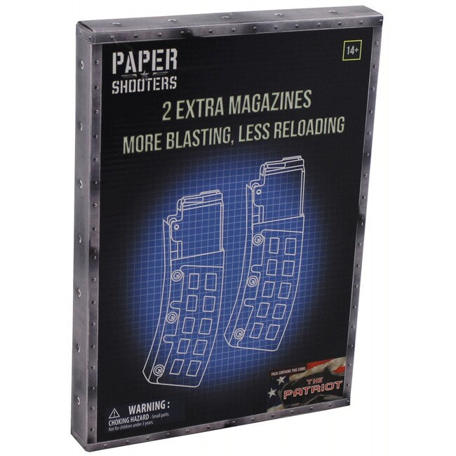 PAPER SHOOTERS Patriot Gun Replacement Magazines, 2 pcs