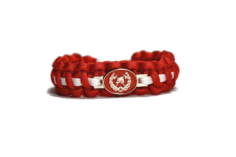 Cordell Proud Firefighter Paracord Bracelet, Red, 1.9cm width, Clip Closure