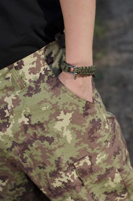 MFH Paracord Bracelet, Olive, Metal Clasp