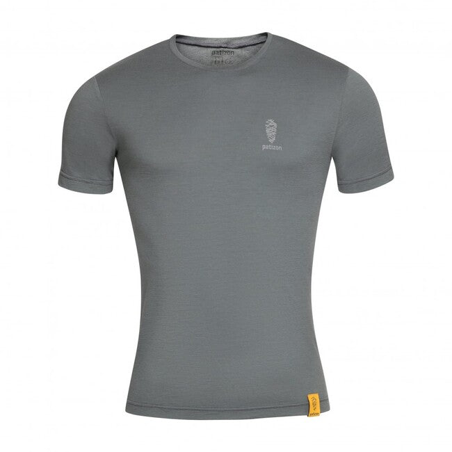Patizon Men's Merino T-Shirt Short Sleeve, Gun Metal
