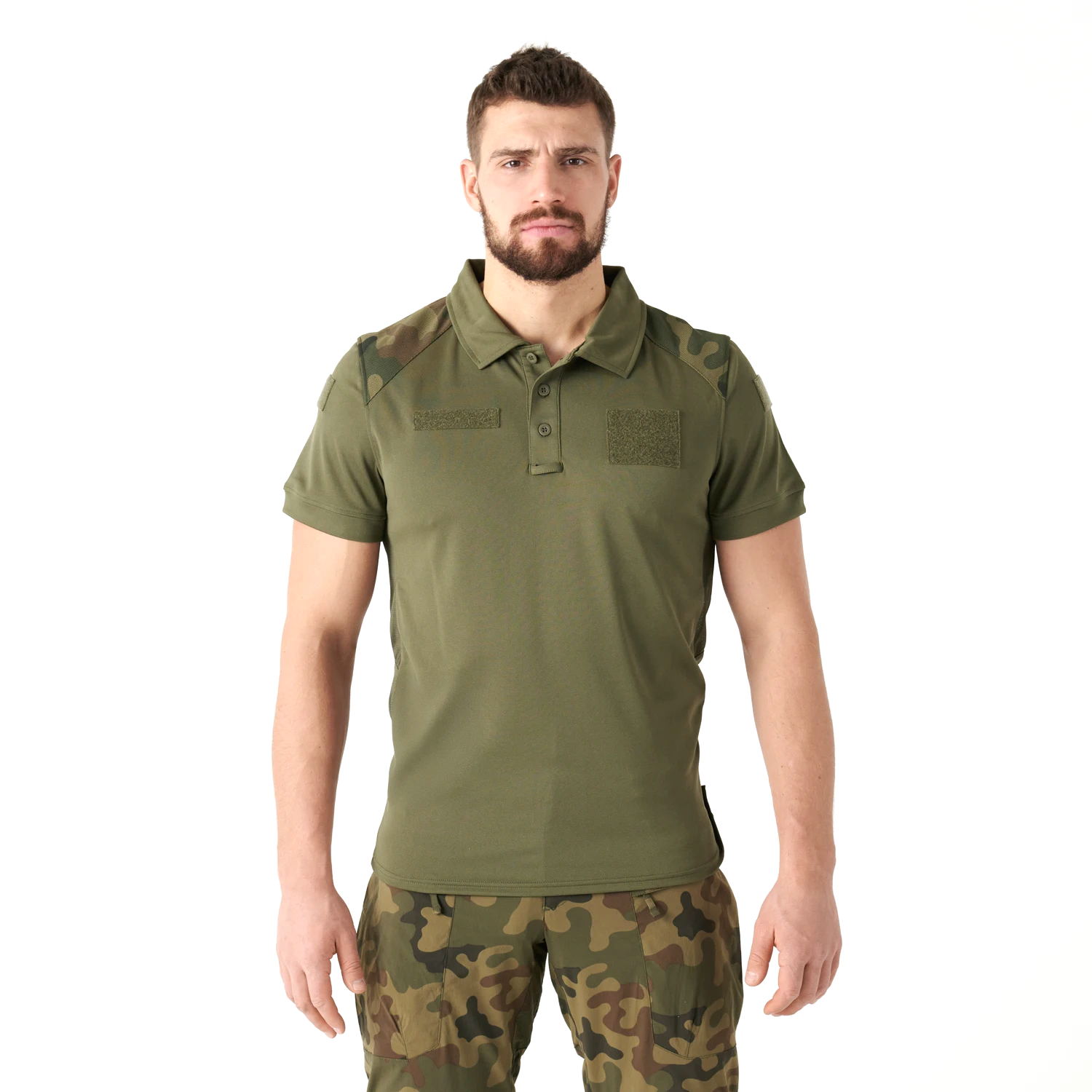Helikon-Tex Military polokošeľa, Olive Green/PL Woodland