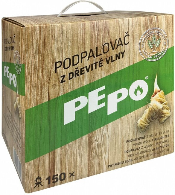 PE-PO podpaľovač z drevenej vlny 150 ks, PEFC