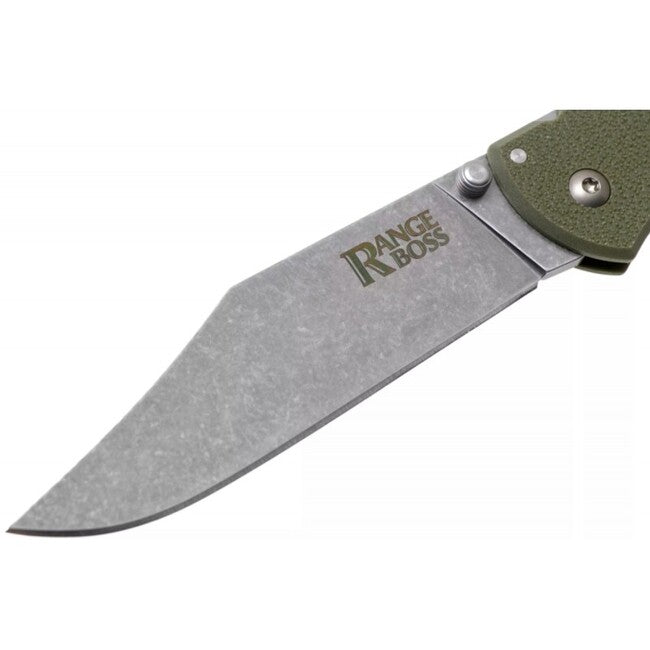 Cold Steel Range Boss Folding Knife, Olive Green Handle
