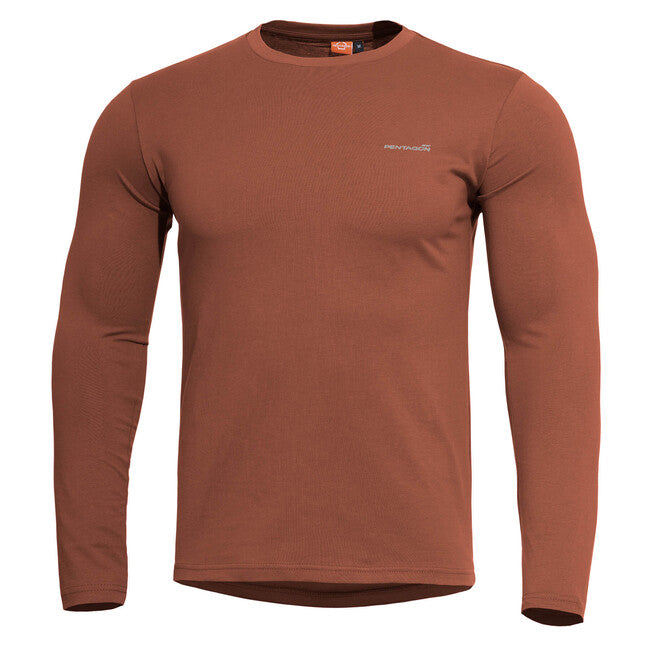 Pentagon Ageron 2.0 Long Sleeve T-Shirt, Maroon Red