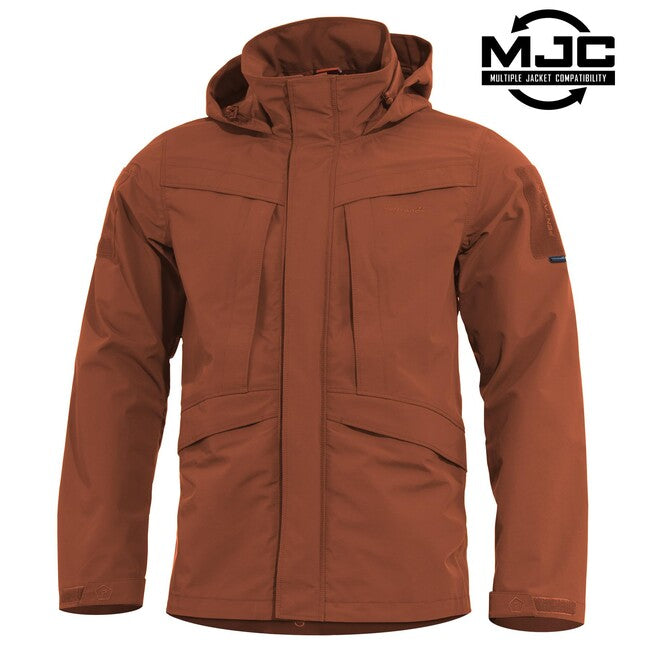 Pentagon Hurricane Men's Shell Jacket, Maroon Red