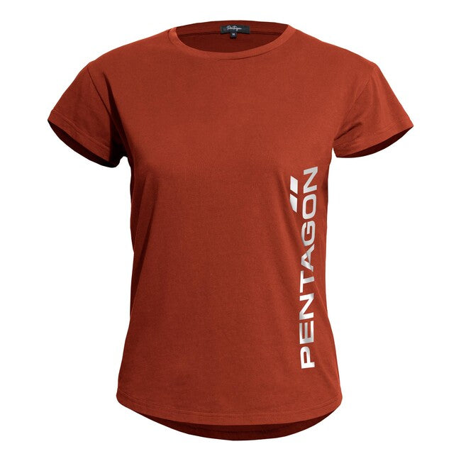 Pentagon Whisper Women's T-Shirt, Maroon Red