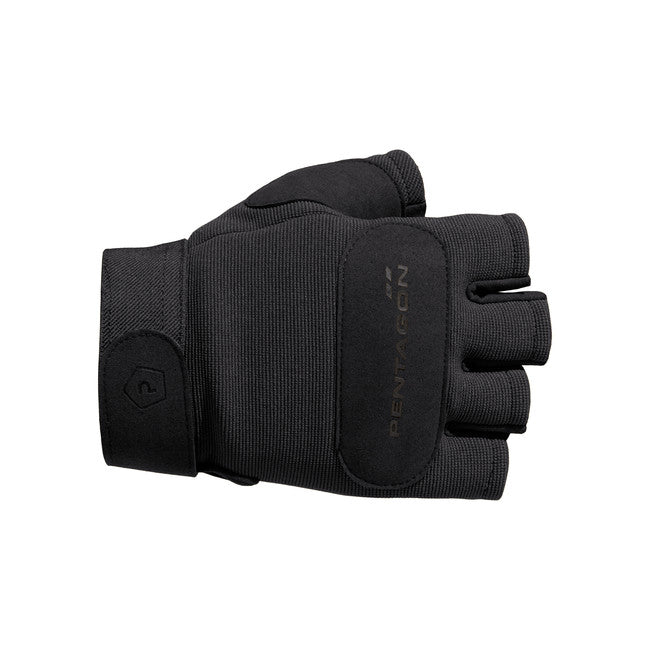 Pentagon Duty Mechanic Fingerless Gloves 1/2, Black