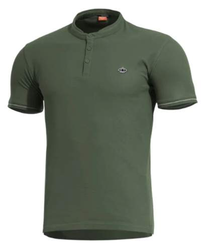 Pentagon Levantes Henley Stripes T-Shirt, Camo Green