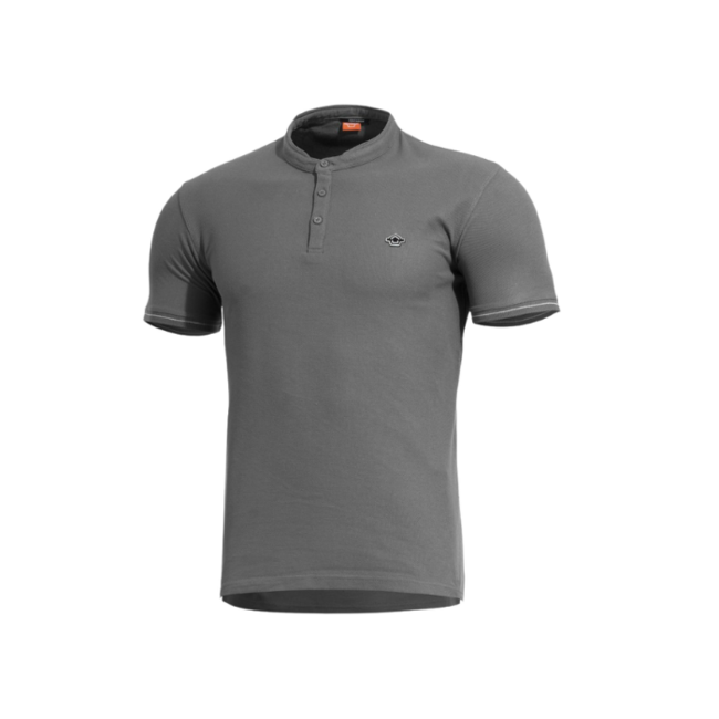 Pentagon tričko Levantes Henley Stripes, sivé