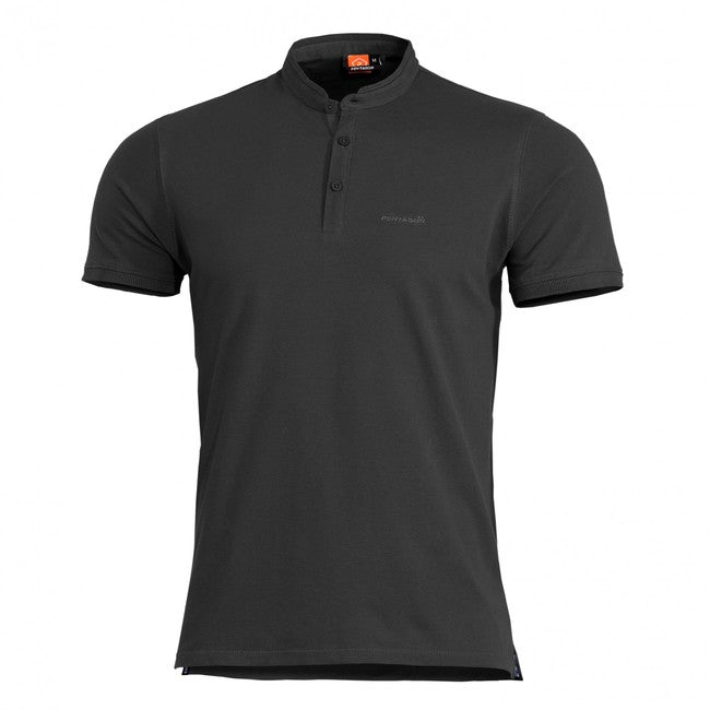 Pentagon tričko Levantes Henley, čierna