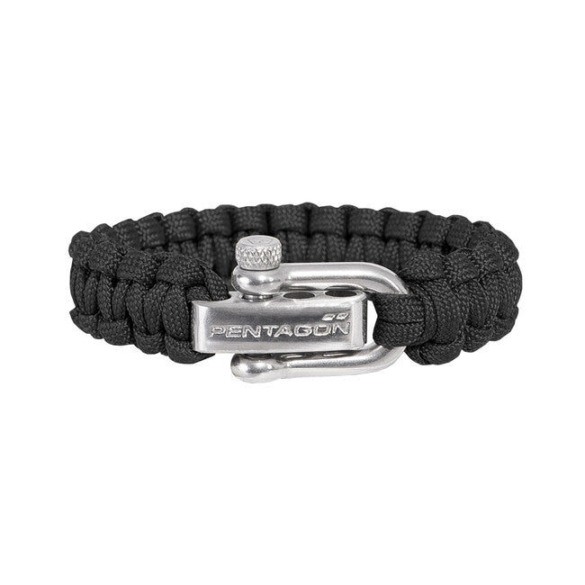 Pentagon Paracord Bracelet, Black