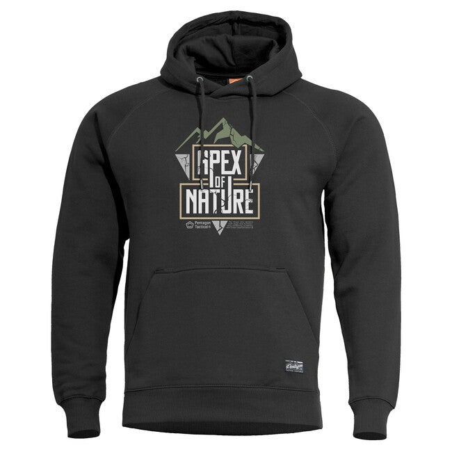 Pentagon Apex Of Nature Men's Hoodie, Black