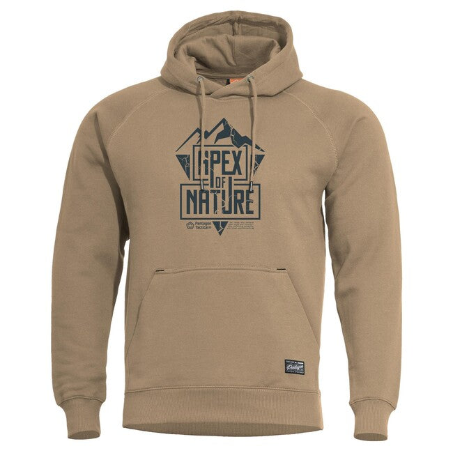 Pentagon Apex Of Nature Men's Hoodie, Brown