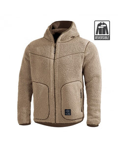 Pentagon Ianos Sherpa men's reversible fleece jacket, khaki/green