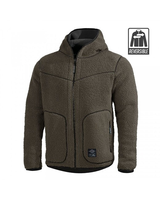 Pentagon Men's Ianos Sherpa Fleece Jacket, Dark Green/Black