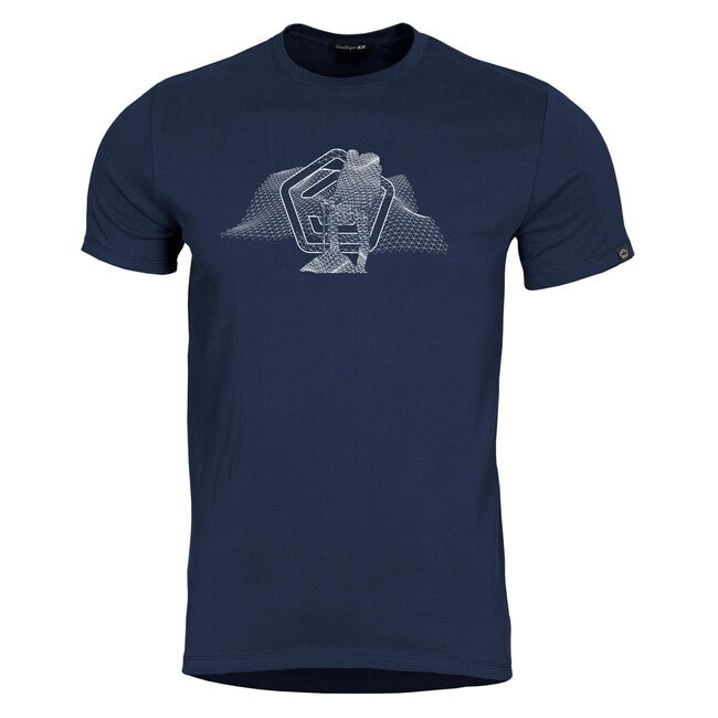 Pentagon pánske tričko s krátkym rukávom Wireframe, midnight blue
