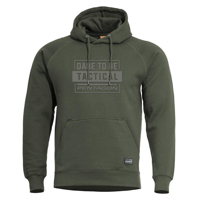 Pentagon Dare To Be Tactical Hoodie, Camo Green