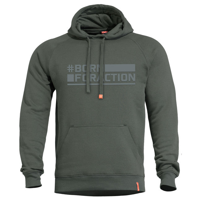 Pentagon Born For Action Hoodie, Camo Green