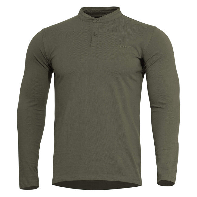 Pentagon Romeo Henley 2.0 Long Sleeve Shirt, Olive