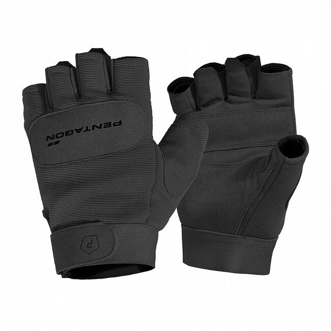 Pentagon Duty Mechanic Fingerless Gloves, Black
