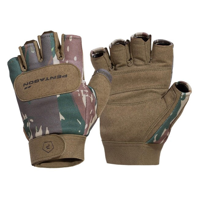 Pentagon Duty Mechanic Fingerless Gloves, Grey Camo