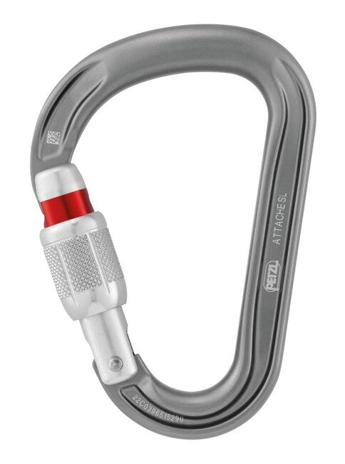Petzl ATTACHE SCREW LOCK HMS Carabiner, Grey