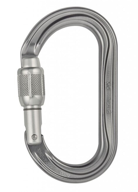Petzl karabína OK Screw Lock ovál so skrutkovacou poistkou
