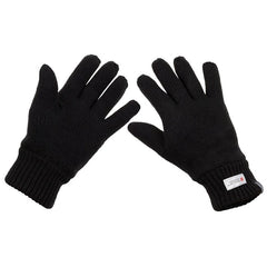 MFH Knitted Gloves with 3M™ Thinsulate™ Insulation, Black