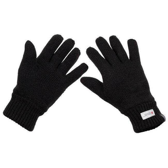 MFH Knitted Gloves with 3M™ Thinsulate™ Insulation, Black