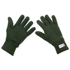 MFH Knitted Gloves with 3M™ Thinsulate™ Insulation, OD Green