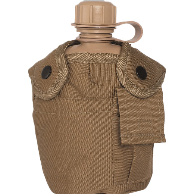 Mil-Tec poľná fľaša US Coyote 1l s ALU miskou