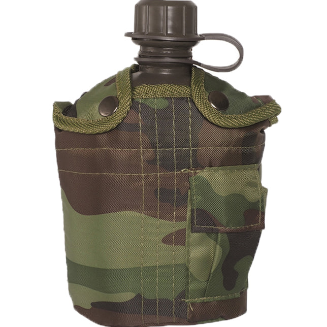 Mil-Tec poľná fľaša US 1l s ALU miskoou, woodland