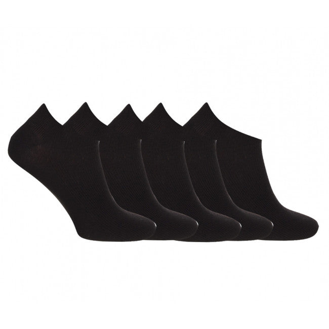 O&T Ankle Socks 5 Pairs, Black