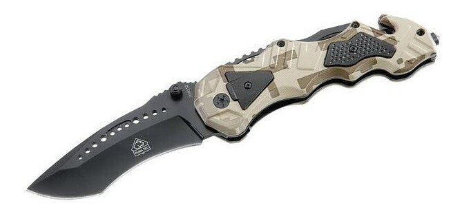 PUMA-TEC Pocket Knife 9cm, Camouflage, Aluminum