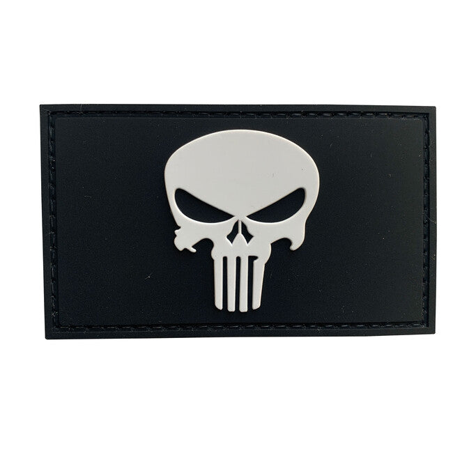 WARAGOD Punisher PVC Patch Black and White