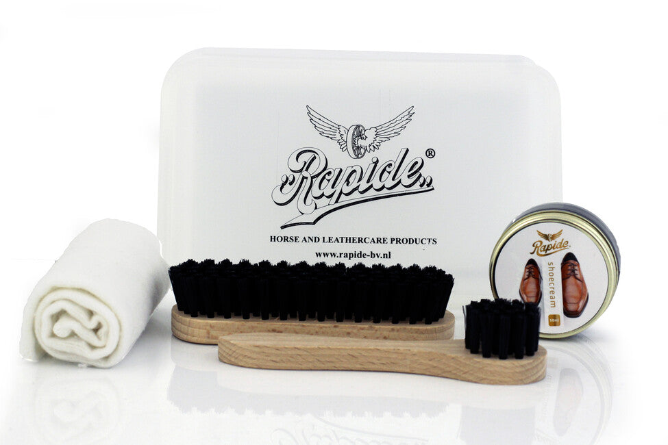 Rapide Travel Shoe Care Kit, Black