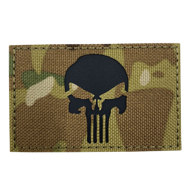 WARAGOD Reflective Fabric Punisher Patch, Multicam