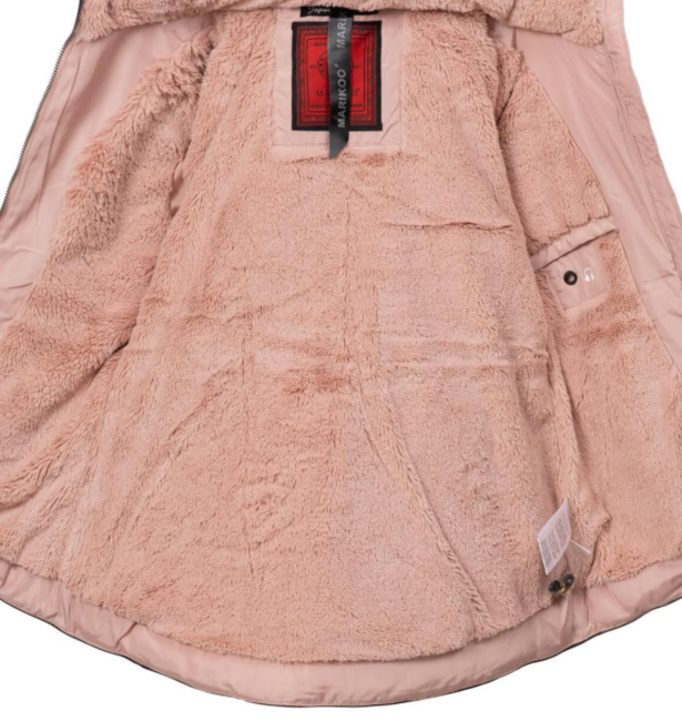 Marikoo Amber Women's Winter Jacket with Hood, Rose