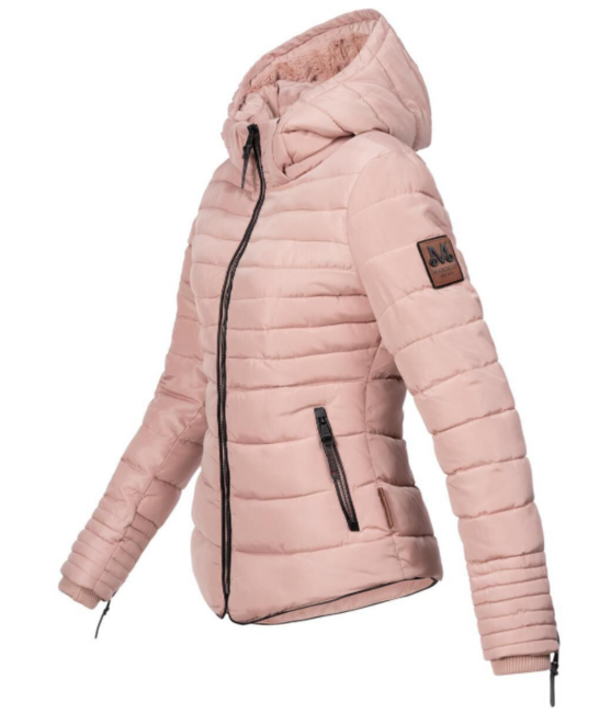 Marikoo Amber Women's Winter Jacket with Hood, Rose