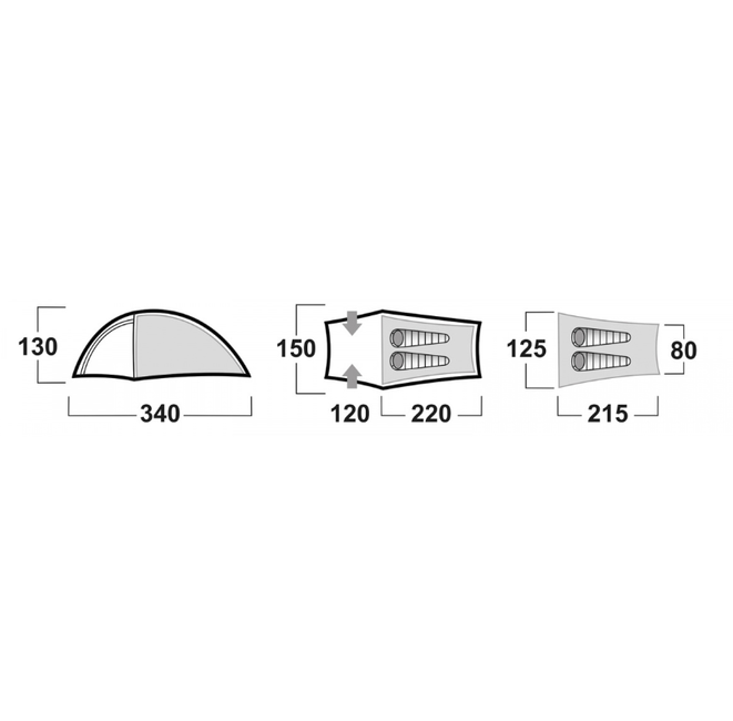 Husky Bronder 2 Extreme Lite Tent, Green
