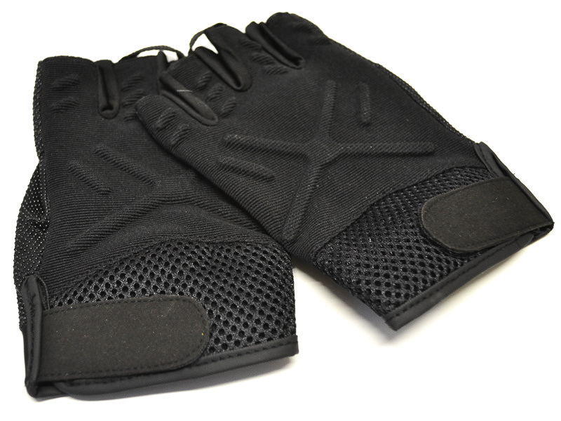 O&T Protective Gloves Natur Fingerless, Black