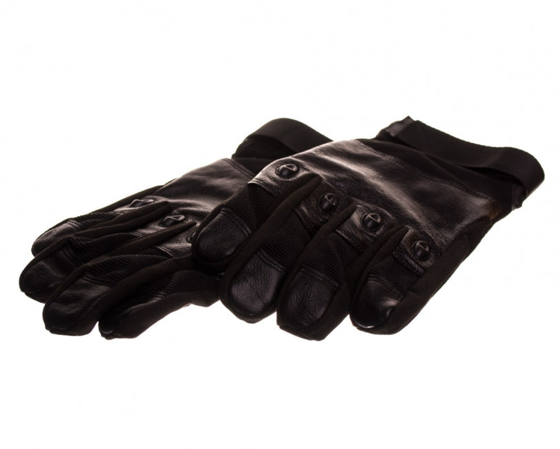 O&T Ouk Leather Protective Gloves, Black