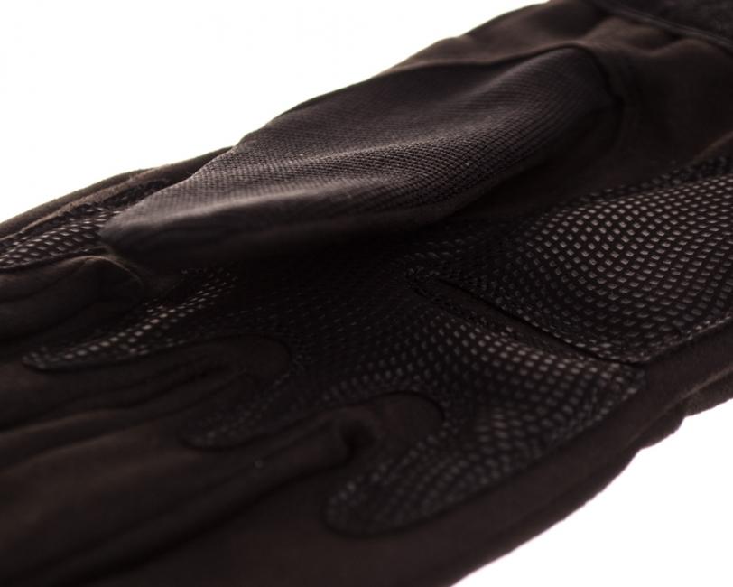 O&T Ouk Leather Protective Gloves, Black