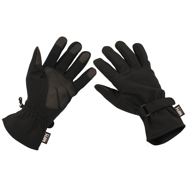 MFH Professional Softshell Gloves, Black